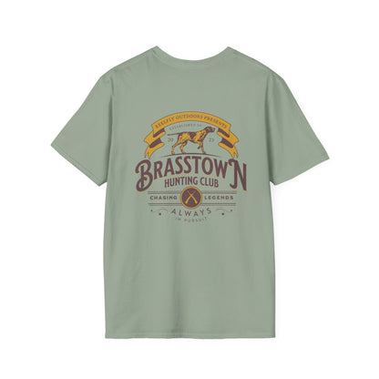 Back view of the Reelfly Outdoors Brasstown Hunting Club T-Shirt in the color Sage.