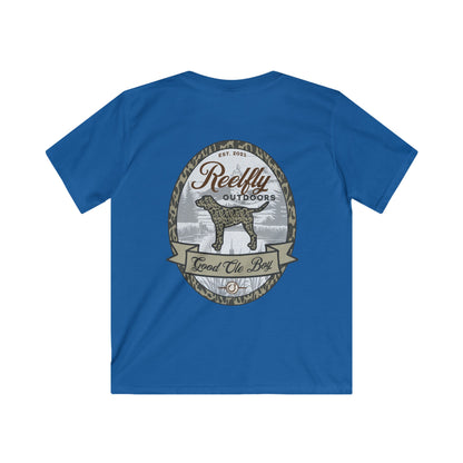 Back view of the Reelfly Outdoors Good Ole Boy Youth T-Shirt in the color Royal.